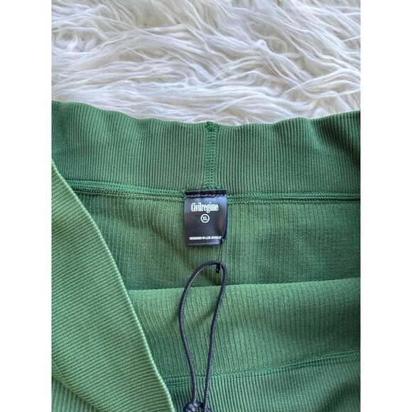 Civil Regime x No Tomorrow Ribbed Shorts Green Size XL - Picture 7 of 8